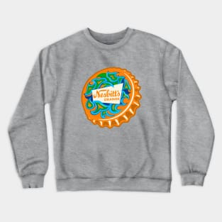 Vintage Nesbitt's Psychedelic Orange Soda Bottlecap Crewneck Sweatshirt